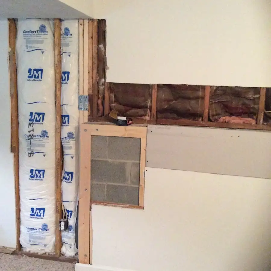 Wall insulation replacement during Contents Cleaning & Restoration in Eagle Mountain